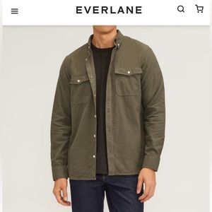 Everlane men’s brushed flannel shirt, olive, large